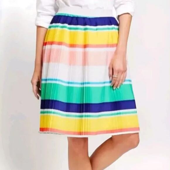 Merona Multicolor Striped Accordion Pleated Skirt Women's Size Medium - Picture 9 of 9